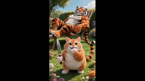Wild Twist! Orange Cat tricks turtle for its shell (After Tiger Coat)