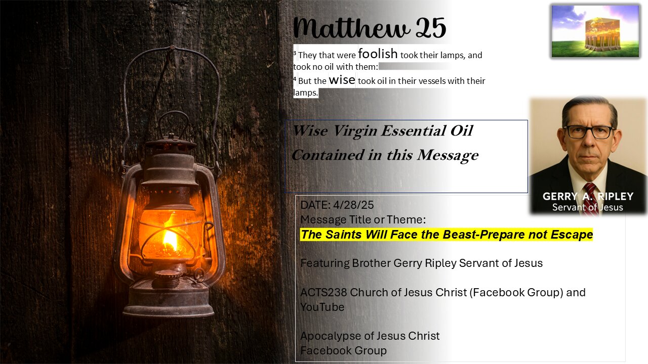 The Saints Will Face the Beast-Prepare not Escape