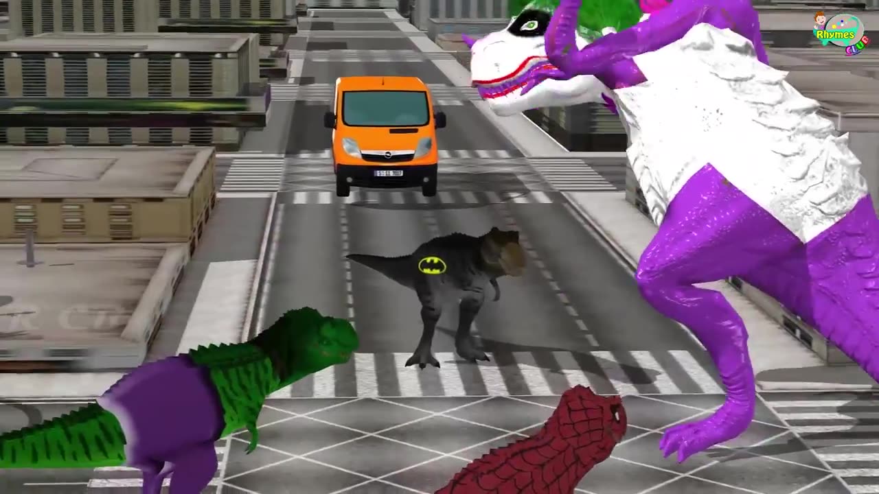 Fight between dinosaurs short movie for kids