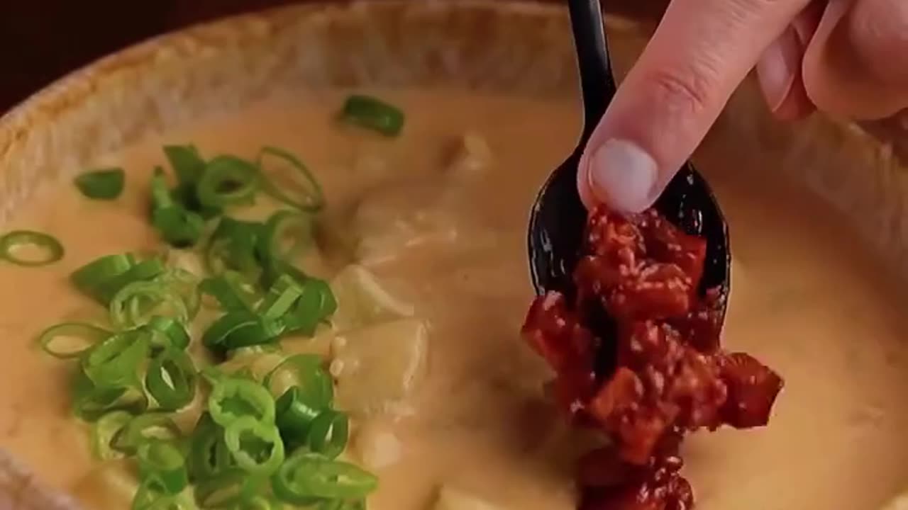 Creamy Potato cheese soup bread with liver