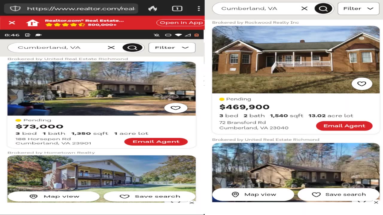 Homes For Sale in Cumberland Virginia
