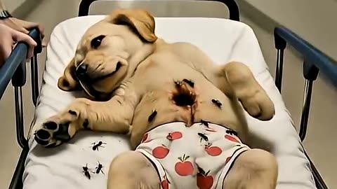 📹 The dog ate ants along with ice cream