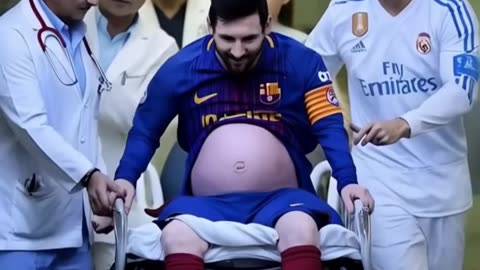 Messi pregnant with Ronaldo husband funny video