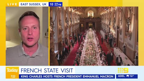 Royals greet French President on UK visit | Today Show Australia |#sunmax966