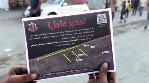 Rothschild’s israeli army drops leaflets over Gaza City ordering evacuation 09/09