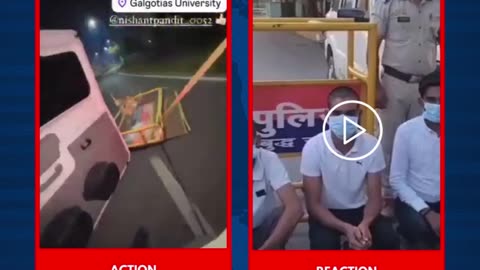 Noida Shock: Youths Drag Police Barrier with SUV, Flash Weapons in Viral Video