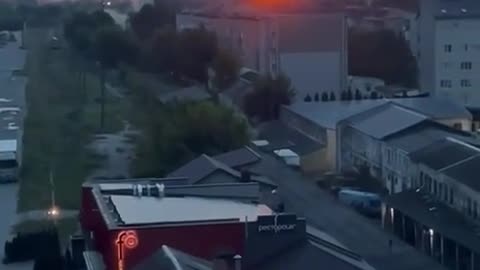 Epic footage of a missile strike on Lutsk