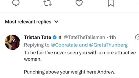 Andrew Tate says Free Greta Thunberg