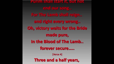Purim Shall Start It But Not End Our Song original gospel song lyrics video