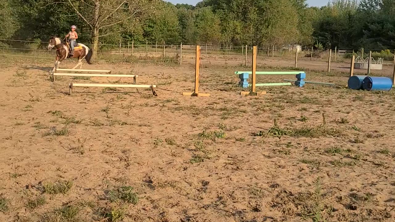 Kyla and Sky Cantering