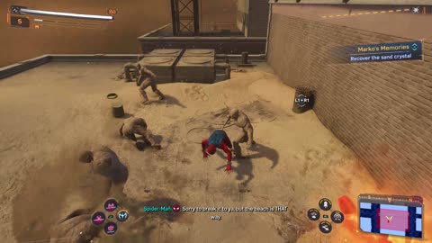 Battle67 Scarlet Spiderman vs Mini Sandmen Spiderman 2