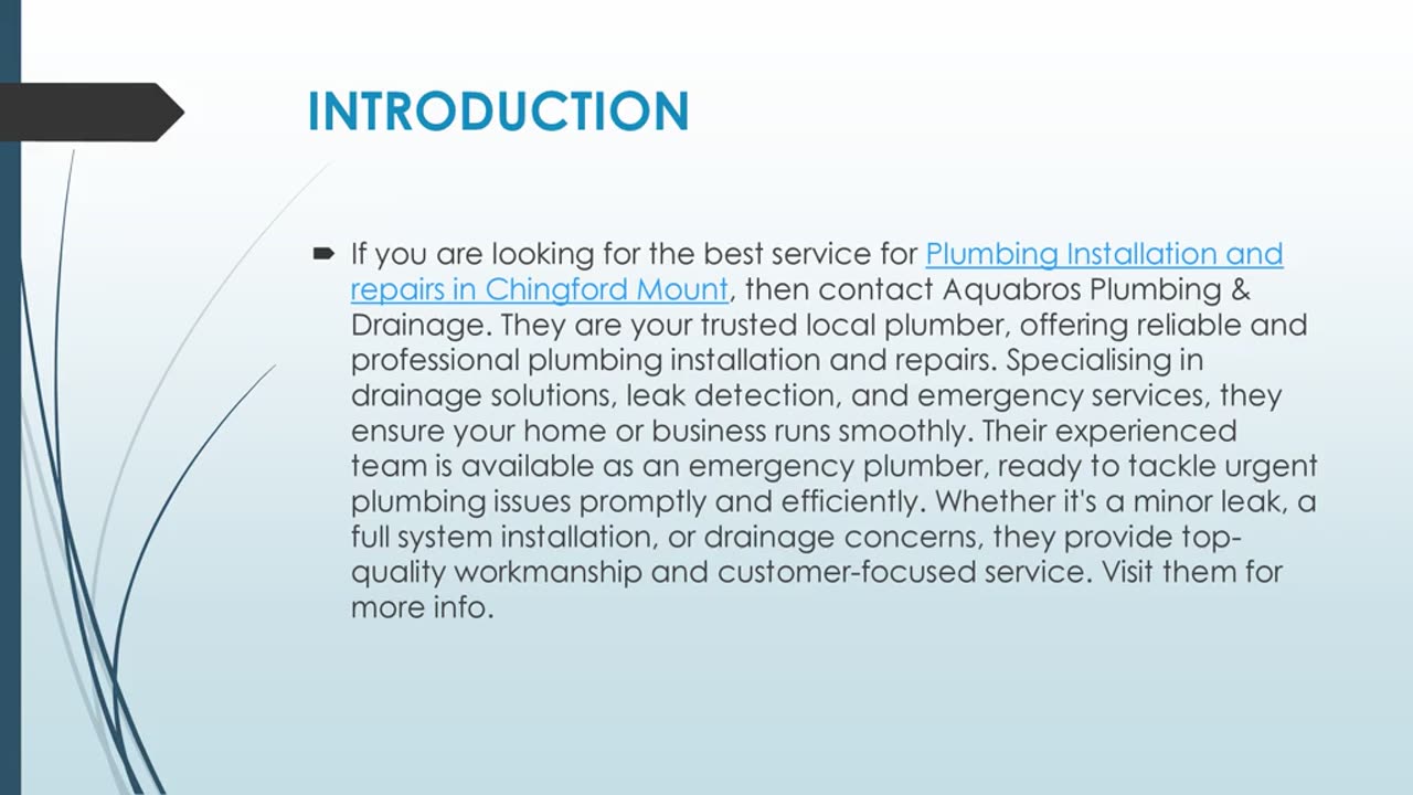 Best Plumbing Installation and repairs in Chingford Mount