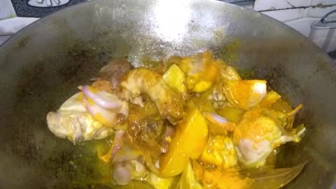 chiken and fish cooking