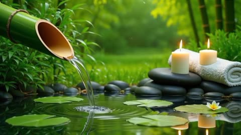 Deep Relaxation Fountain Sounds with Soft Piano | Stress Relief & Mental Calm