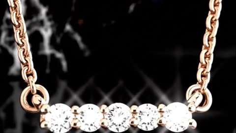 SMALL DIAMOND BAR NECKLACE