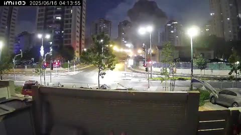 Well done The moment an Iranian missile hits Israel's Petah Tikva settlement.