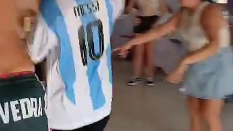 Messi Lookalike's Grand Entrance Ends in a Hilarious Wipeout