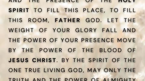 Amanda's opening prayer