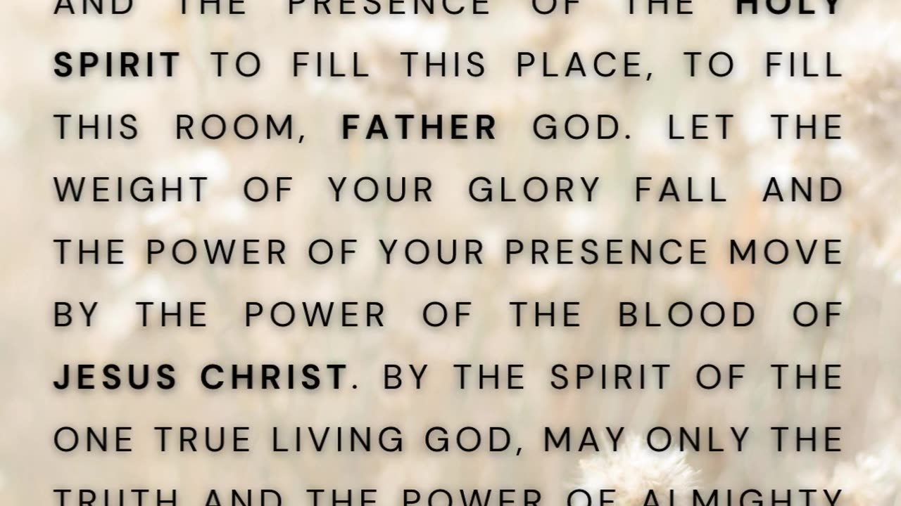 Amanda's opening prayer