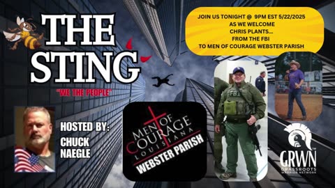 The Sting welcomes Chris Plants from THE FBI to Men of Courage, WEBSTER PARRISH
