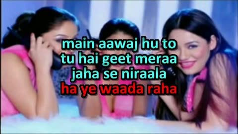 Tu Tu Hai Wahi Dil Ne Jise Apna Kaha_Remix_Video Karaoke With Scrolling Lyrics