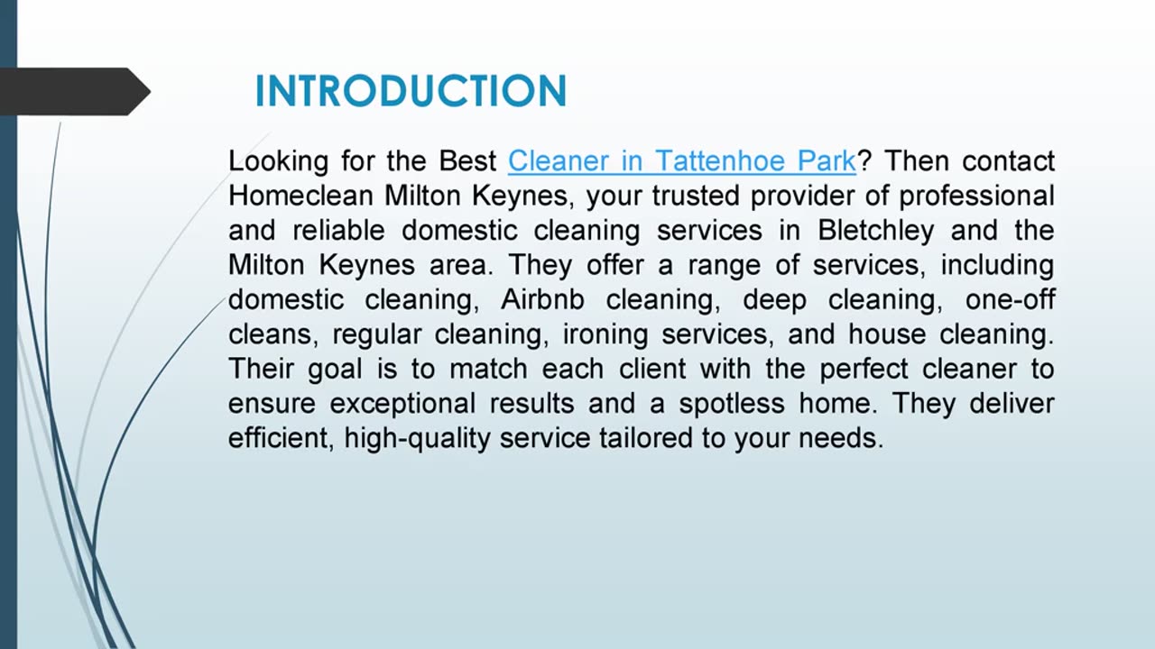Best Cleaner in Tattenhoe Park
