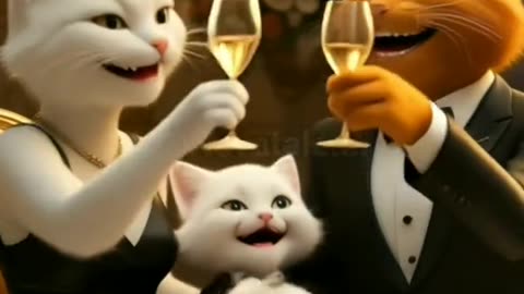 the cat has a family