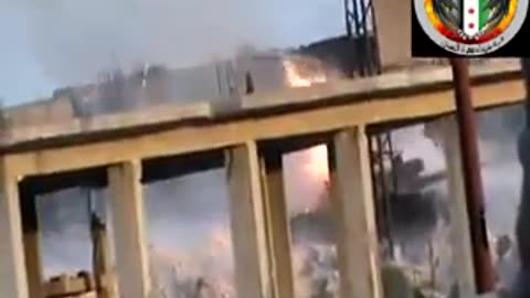 Syrian War Rebels hit a T-55 Tank in Idlib 2012.06.27