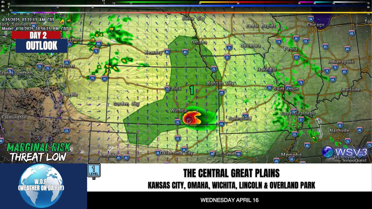 🌩️ Convective Outlook Day 2: Severe Potential! 4/15/25 #shorts #weatherupdate