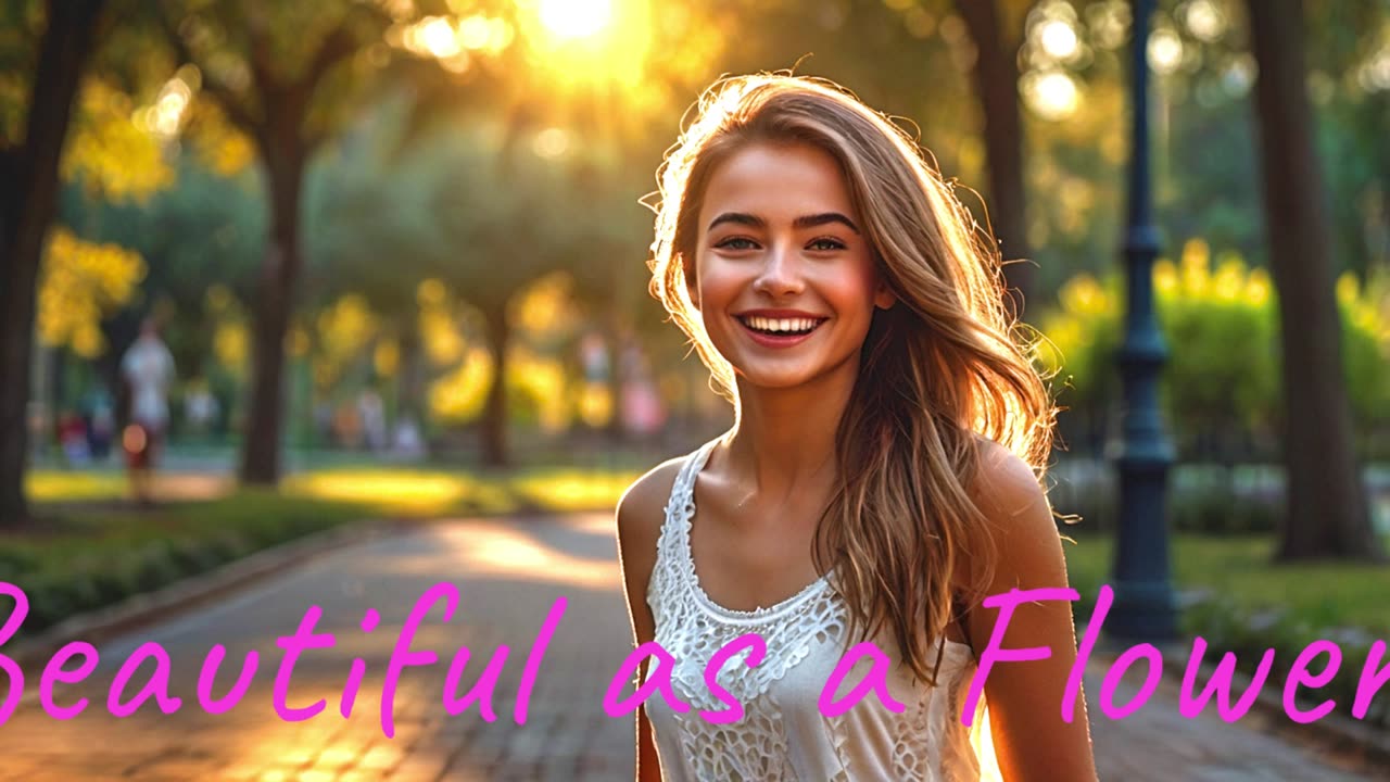 Electronic Music. Song Beautiful as a Flower.