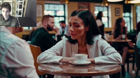 A Woman In The Dating Market Acts Silly On A Date With A Man At A Coffee Shop Fake Video