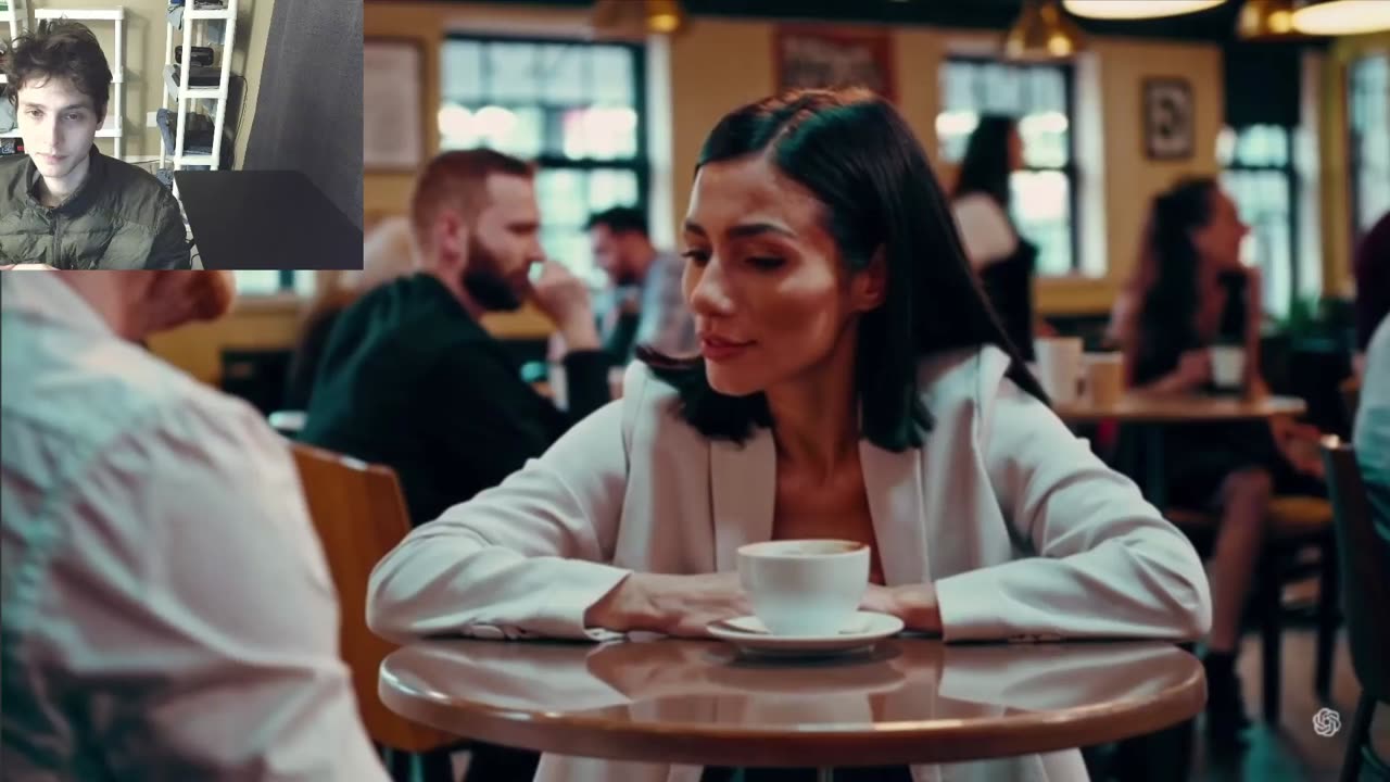 A Woman In The Dating Market Acts Silly On A Date With A Man At A Coffee Shop Fake Video