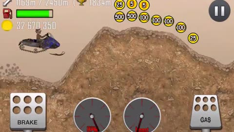 Hill Climb Racing, Motocross Bike, Rooftops, 4135m
