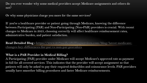Latest Medicare Changes: Key Differences for PAR vs. Non-PAR Providers