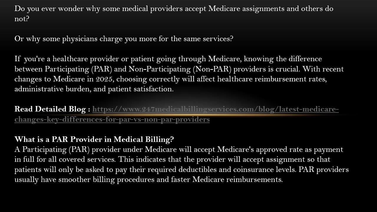 Latest Medicare Changes: Key Differences for PAR vs. Non-PAR Providers