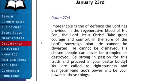 BLB Daily Promises January 23