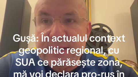 Gușă: În actualul context geopolitic regional, cu SUA ce părăsește zona, mă voi declara pro-rus
