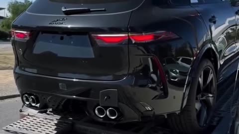 Jaguar SUV Makes a Dramatic Arrival from Open Trailer!