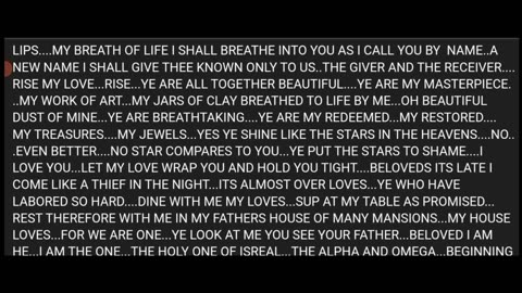 Message. Prophesy