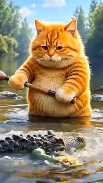 🚴🐱 Cat Rides With a Croc – Funniest AI Animation!
