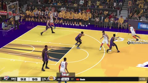 NBA 2k25 Oklahoma City Thunder Franchise Game 19 Thunder Vs Lakers CPU Vs CPU