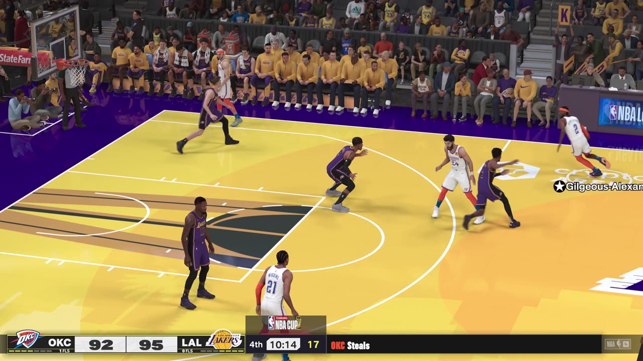 NBA 2k25 Oklahoma City Thunder Franchise Game 19 Thunder Vs Lakers CPU Vs CPU