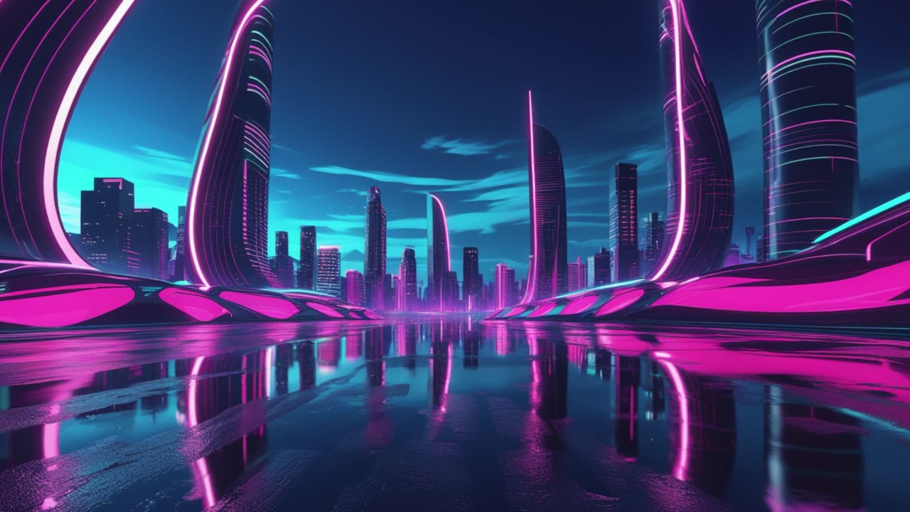 City Flying | Retro Synthwave Music 🎶 (No Copyright)