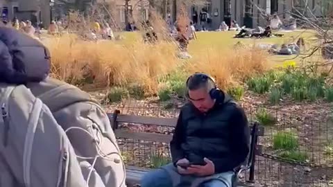 Beautiful day in Washington Square Park, New York City