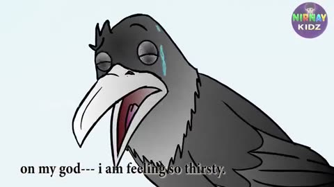 Thirsty crow 🐦‍⬛ cartoon story English