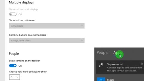 How To Show Contacts On The Taskbar