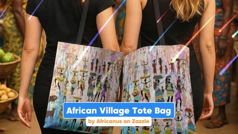 African Village tote Bag by Africanus Store on Zazzle