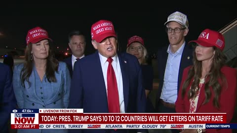President Trump says he plans to send tariff letters to countries on Friday