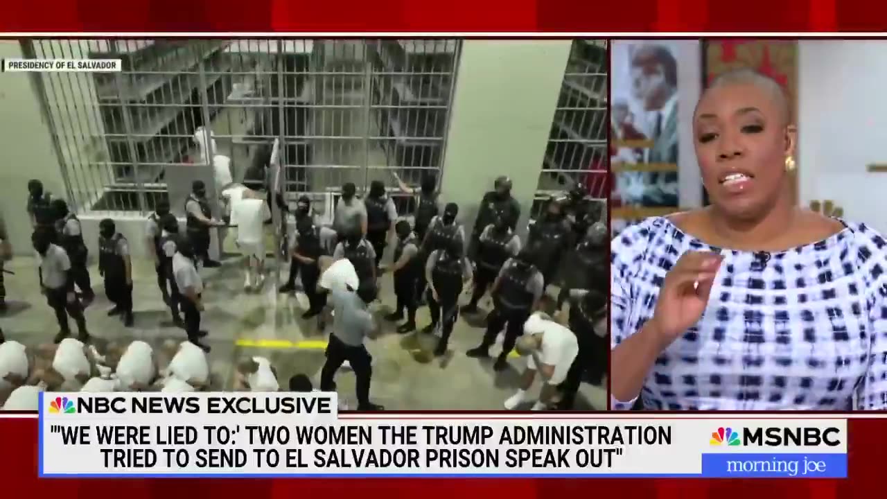 MSNBC host freaks out because Trump deported foreign terrorists to El Salvador.