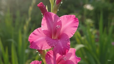 A Pink Gladiolus Opens: Watch the Majestic Time-Lapse of a Flower Blooming